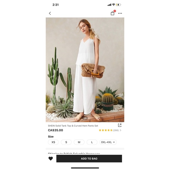 Two piece 100% cotton set from Shein - Picture 1 of 1